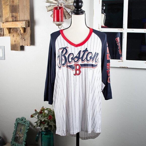 Boston Red Sox New Era Women's 3/4 Sleeve Raglan T-Shirt, 1X, NWT - Picture 2 of 6